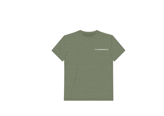 The Committed Tee 'Green/White)