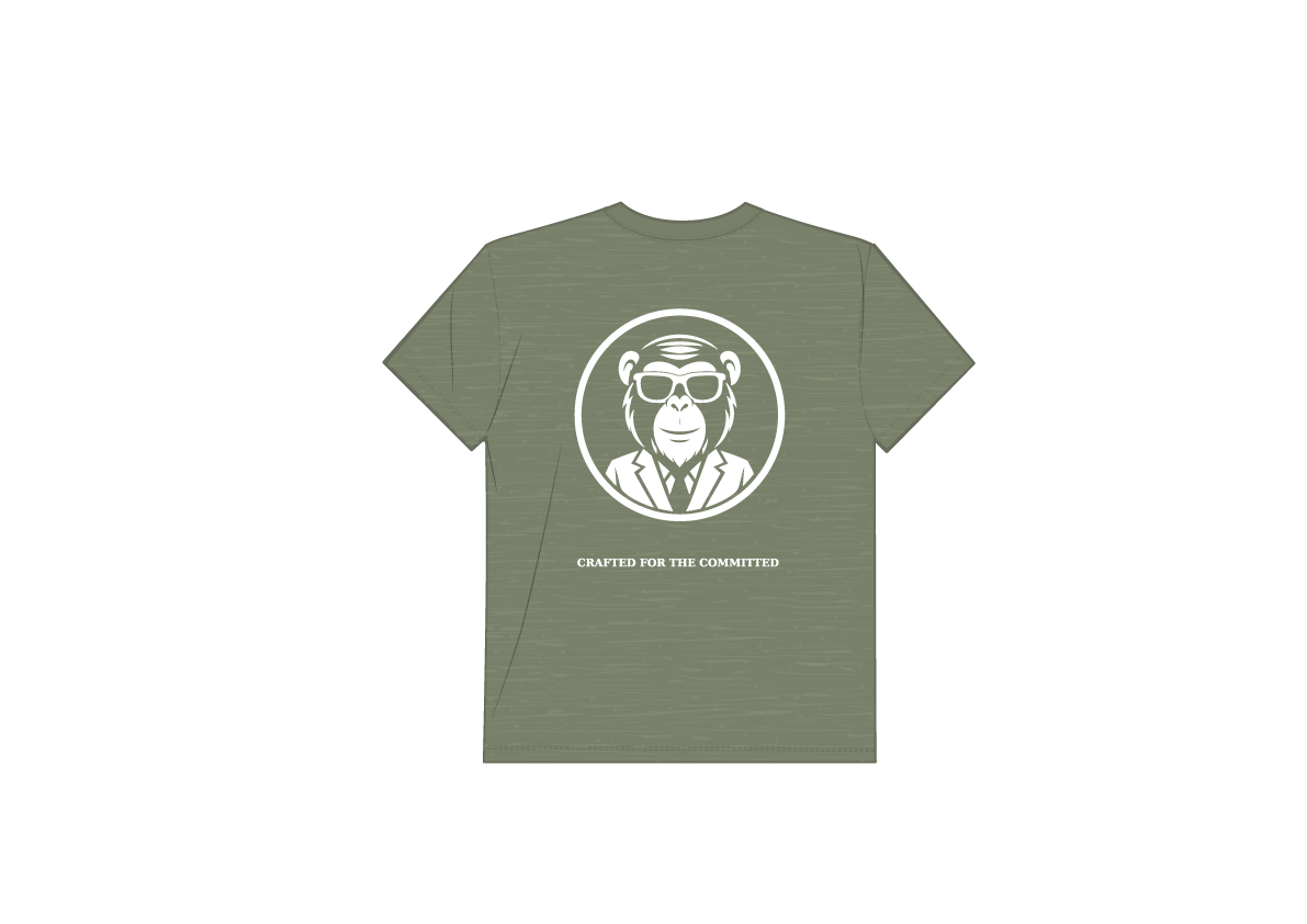 The Committed Tee 'Green/White)