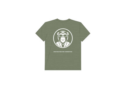 The Committed Tee 'Green/White)
